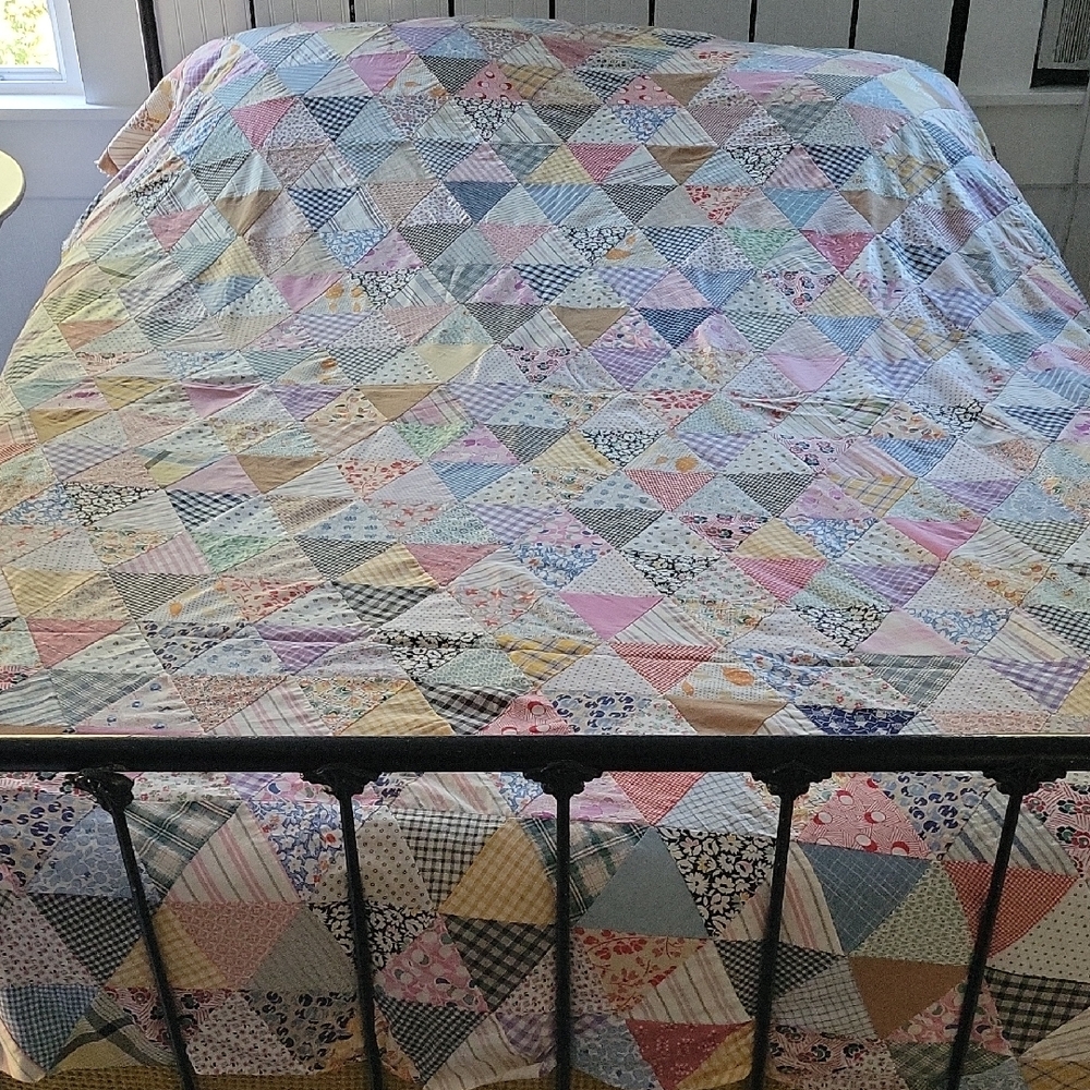 Patchwork Quilt Top - Multicolor Design